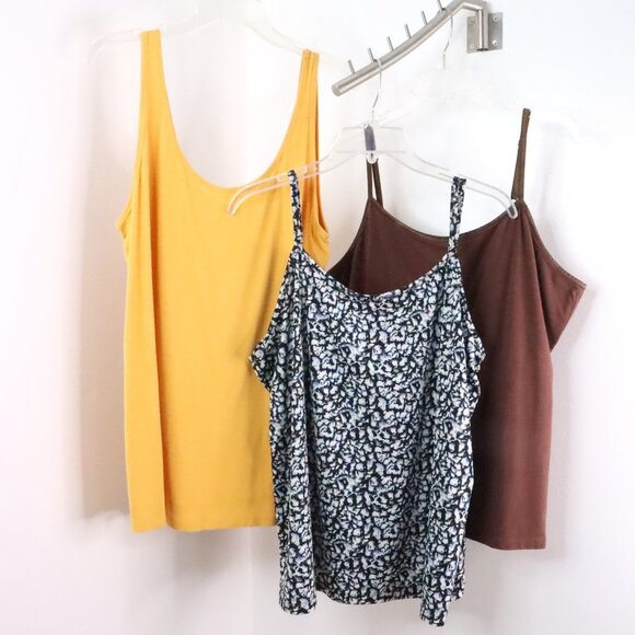 3pc Women's 1X/2X Camisole Tank Top Bundle Lot - Lane Bryant, a.n.a, Fashion Bug - Picture 1 of 8